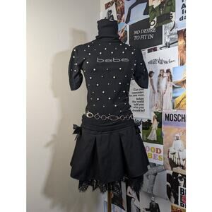 Bebe Y2K Pearl Sweater